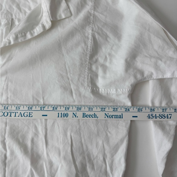 Pure Jill 100% Cotton White Button Down Shirt XL Oversized Minimalist Tunic - Picture 10 of 11